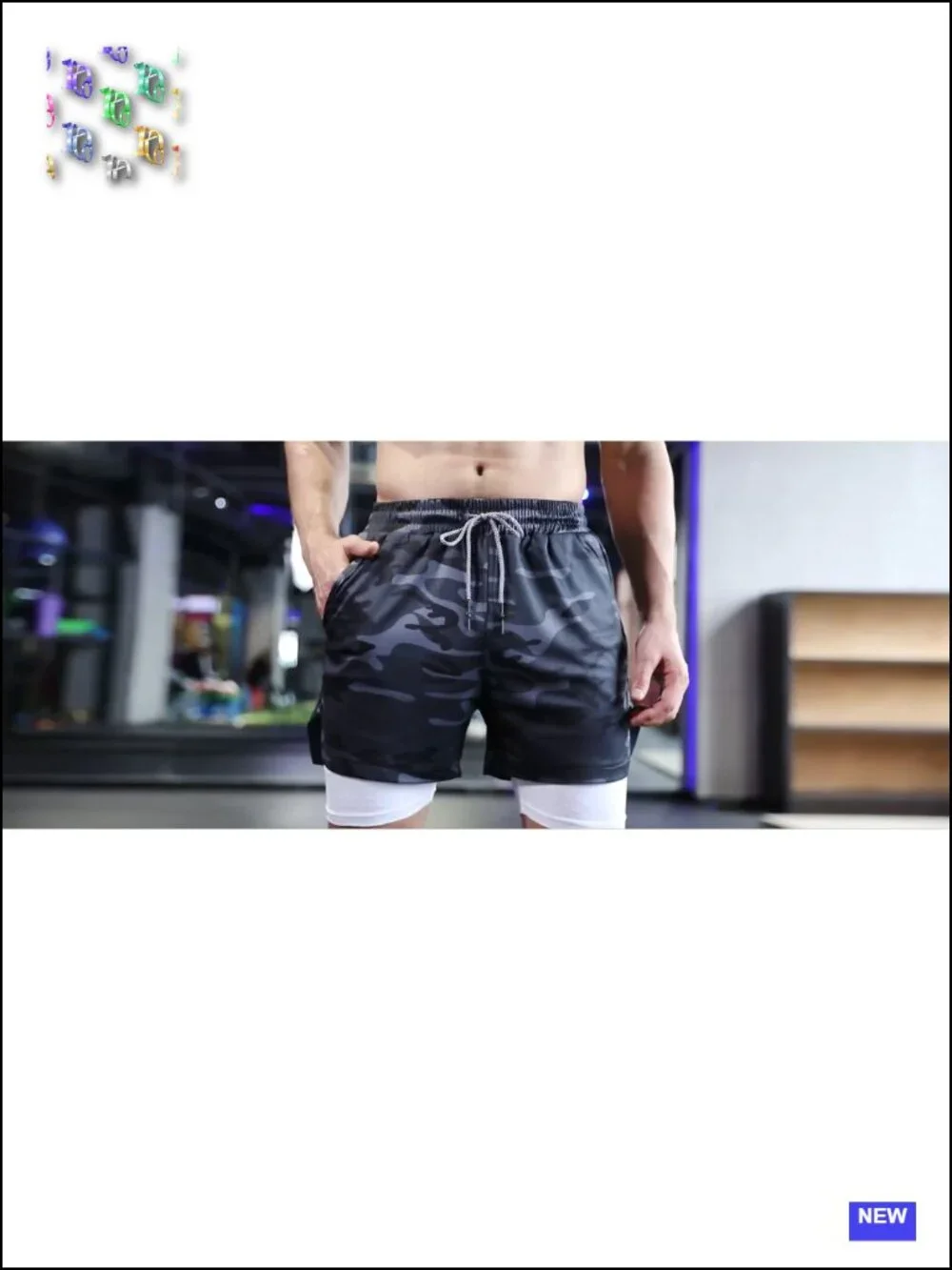 Men's 2-in-1 Running Workout Shorts, 7